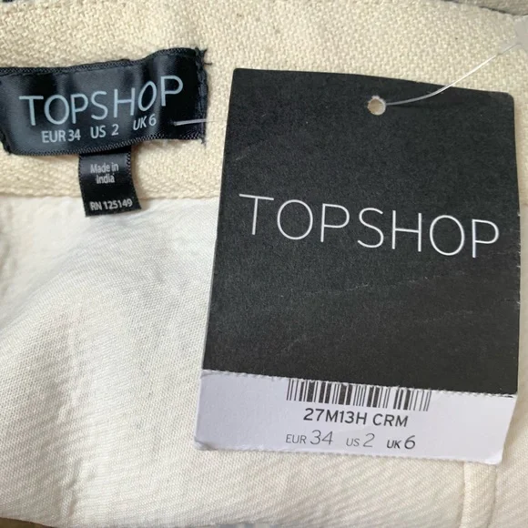 TOPSHOP Petite Blanket Mini Skirt Size 2 - Picture 3 of 8